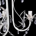 Krištáľový vysiaci luster, elegantný, biely