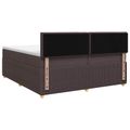vidaXL Posteľ boxspring s matracom Tmavohnedá 200 x 200 cm Látka