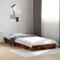 vidaXL Posteľný rám bez matraca dymový dub 75x190 cm kompozitné drevo