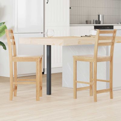 vidaXL Jedálenské stoličky 2 pcs Prírodná 40 x 47,5 x 99,5 cm