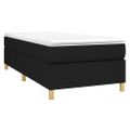 vidaXL Posteľný rám s boxspringom Čierna 90x200 cm Látka