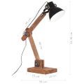 vidaXL Industriálna stolová lampa, čierna, okrúhla 58x18x90 cm E27