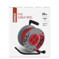 Predlžovací kábel EMOS P194252 na bubne 25 m / 4 zásuvky / červený / PVC / 230 V / 1 mm2
