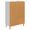 vidaXL Servírovacia skriňa Biela s vysokým leskom 66 x 34,5 x 95 cm