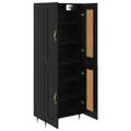 vidaXL Highboard Čierny dub 69,5 x 34 x 90 cm Kompozitné drevo
