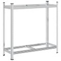 VidaXL 2-vrstvová polička na pneumatiky strieborná 110x40x109 cm Oceľ