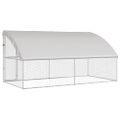 vidaXL Klietka pre sliepky 2 ks Strieborná 400 x 200 x 200 cm