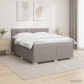 vidaXL Posteľ boxspring s matracom Sivohnedá 140 x 200 cm Látka