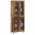 vidaXL Highboard 2 ks Staré drevo 69,5 x 34 x 180 cm Kompozitné drevo
