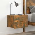 vidaXL Nočný stolík dymový dub 40x30x30 cm spracované drevo