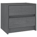 vidaXL Nočný stolík sivý 40x30,5x35,5 cm borovicový masív