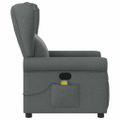 vidaXL Masážne kreslo s polohovacím mechanizmom, tmavosivá látka