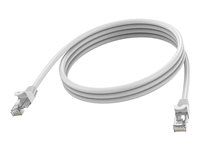 Vision - Patch kabel - RJ-45 (M) do RJ-45 (M) - 1 m - 6.2 mm - STP - CAT 6a - lisovaný, provedení bez hrbolku - bílá