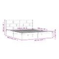 vidaXL Posteľný rám biely 135x190 cm dvojlôžko masívne drevo