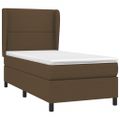 vidaXL Posteľný rám boxsping s matracom hnedý 80x200 cm látka