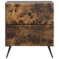 vidaXL Nočný stolík Dymový dub 43 x 34,5 x 47,5 cm Kompozitné drevo