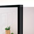 vidaXL Vnútorné dvere čierne 93x201,5 cm tvrdené sklo a hliník úzke