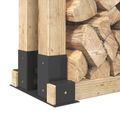 vidaXL Pomocník na stohovanie dreva 12 ks Antracitová 34 x 10 x 15 cm