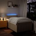 vidaXL Boxspring posteľ s matracom krémová 120x190 cm látka