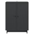 vidaXL Servírovacia skriňa Čierna 66 x 34,5 x 90 cm Kompozitné drevo