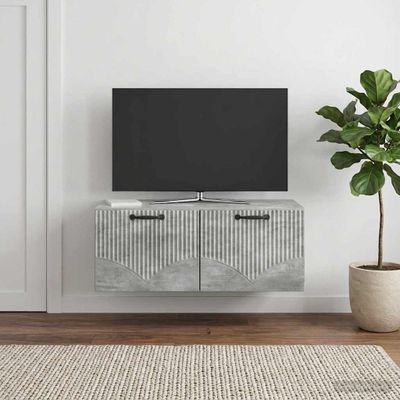 vidaXL Nástenná TV skrinka Nástenný Betónovo sivá 78,5 x 41 x 30 cm