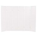 vidaXL Skladací paraván so 6 panelmi, japonský štýl 240x170 cm, biely