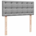 vidaXL Osmanská posteľ s matracom svetlosivá 120x200 cm látka