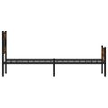 vidaXL Posteľný rám bez matraca dymový dub 75x190 cm kompozitné drevo