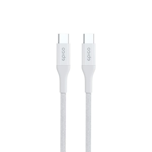 Epico Braided PD Cable 1,2 m USB-C to USB-C - biela