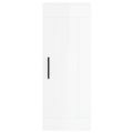 vidaXL Vysoká skrinka biela 34,5x34x180 cm spracované drevo