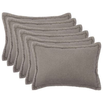 vidaXL Poťah na podložku 6 pcs HOUTEN Svetlosivá 50 x 80 cm Bouclé