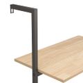 vidaXL Naklonený regál so 4 policami, svetlohnedo čierny 64x35x152,5cm