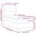 vidaXL Posteľ s pružinovým rámom Tmavomodrá 200 x 90 cm Zamat