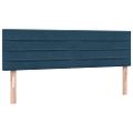 vidaXL Posteľný rám boxsping s matracom tmavomodrý 140x210 cm zamat