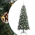 vidaXL Umelý vianočný stromček Zelená 150 cm PVC, plast a oceľ