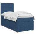 vidaXL Posteľ boxspring s matracom Modrá 80 x 200 cm Látka