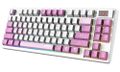 MSI herní klávesnice FORGE GK600 TKL Violet/ bezdrátová 2,4GHz+BT/ mechanická/ RGB/ USB-C/ display/ CZ+SK layout Klávesnice, herní, mechanická, bezdrátová (2,4GHz, Bluetooth), RGB podsvícení, displej, USB-C, CZ/SK layout, bílo-ružová