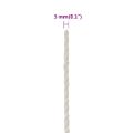 vidaXL Pracovné lano biele 3 mm 100 m polypropylén