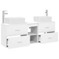 vidaXL Set kabinetov do kúpeľne 3 ks Biela 53 x 34,5 x 63 cm