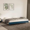 vidaXL Rám postele bez matraca tmavomodrý 200x200 cm zamat