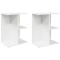 vidaXL Nočné stolíky 2 ks biele 46,5x29x61 cm kompozitné drevo