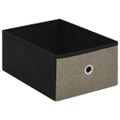 vidaXL Skladacia úložná lavica sivohnedá 76x38x38 cm umelý ľan