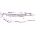 vidaXL Rám postele bez matraca Tmavo zelená 200x220 cm Zamat