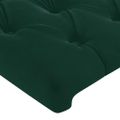 vidaXL Čelo postele so záhybmi tmavozelený 147x23x118/128 cm zamat