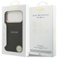 Obal Guess pre iPhone 17 Pro Max HC MAGSAFE PU W/ PEONY HOT STAMP čierny