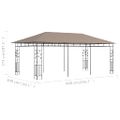 vidaXL Altánok so sieťou proti komárom 6x3x2,73 m sivohnedý 180 g/㎡