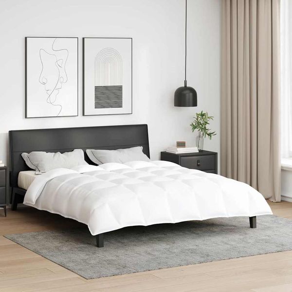 vidaXL Zimný prehoz Biela 200 x 200 cm Perie