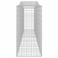 vidaXL Oblúkové gabiónové koše 9ks 400x50x100/120cm pozinkované železo