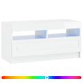 vidaXL LED TV kabinet Biela s vysokým leskom Kompozitné drevo