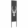 vidaXL Záhradná clona na súkromie Zvieracia potlač Čierna 32 x 140 cm